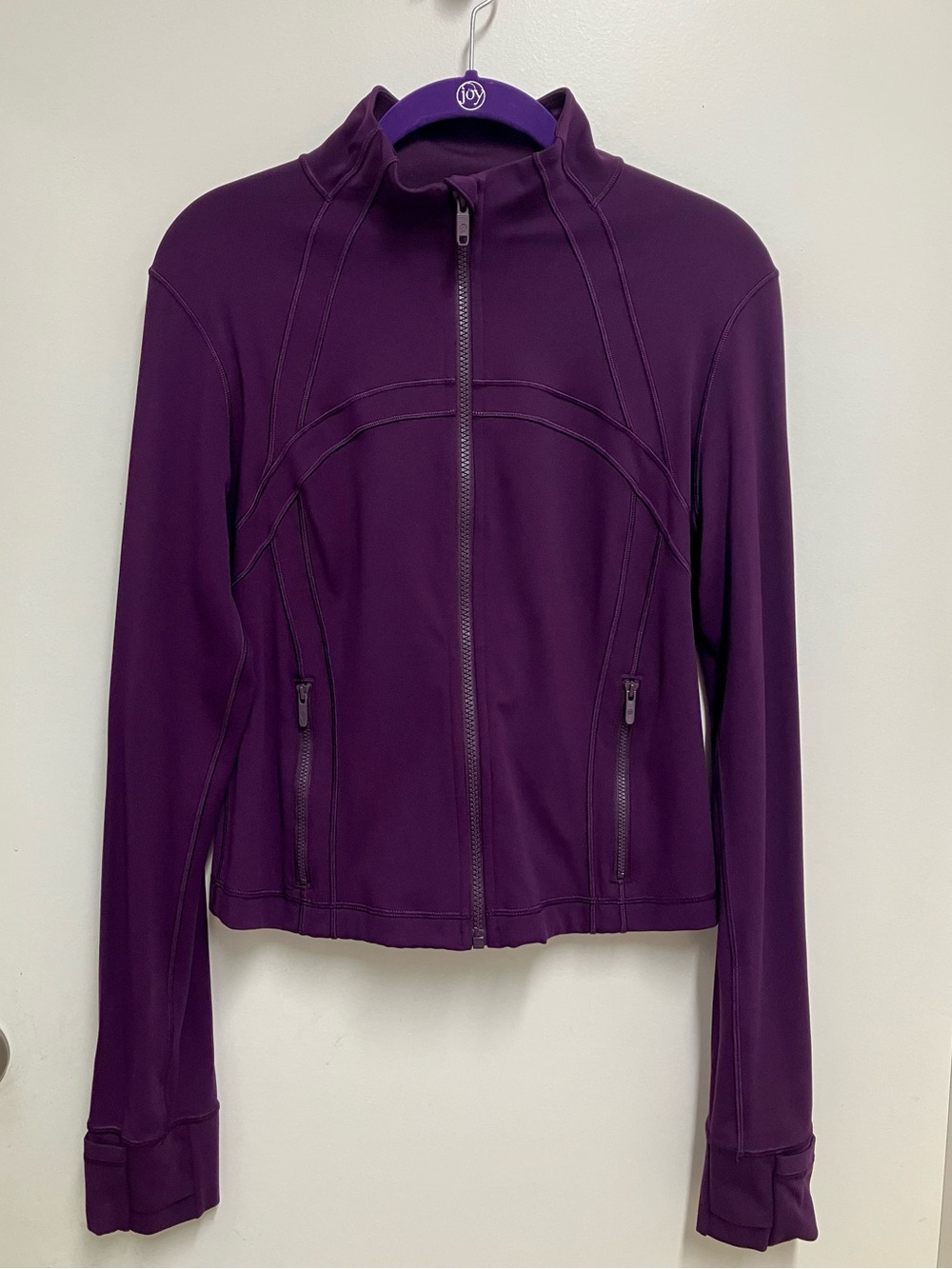 Lululemon Define Cropped Nulu Jacket Dramatic Magenta color